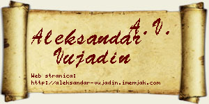 Aleksandar Vujadin vizit kartica